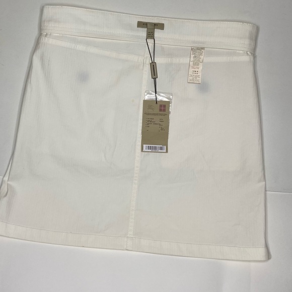 BURBERRY Skirt  8 Cotton Pockets Stripe Offwhite - Picture 14 of 15